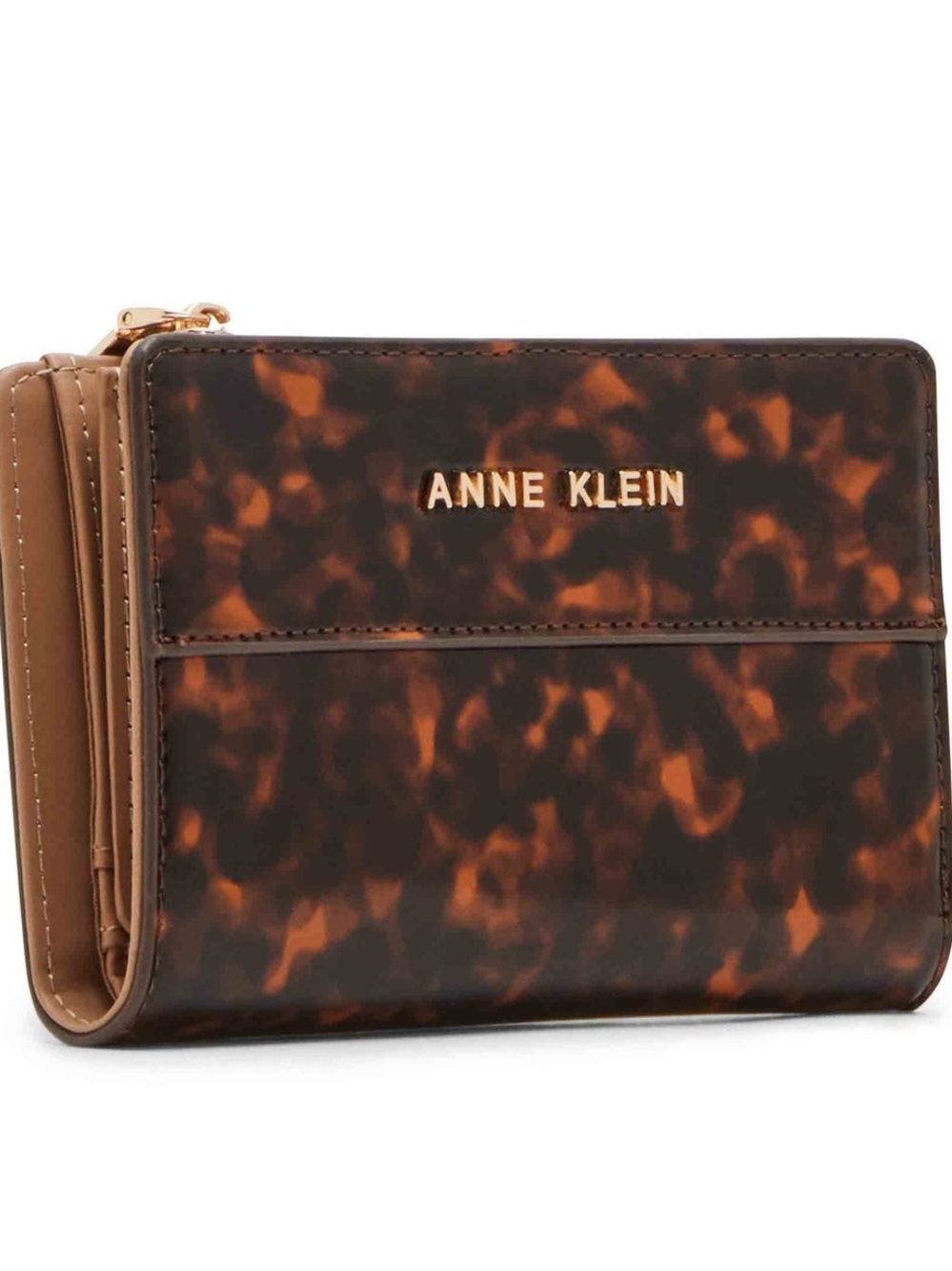 Anne Klein Medium Bifold Tortoiseshell Patent Wallet